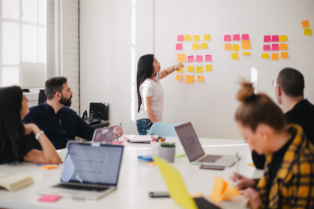 Growl AI operations team mapping workflow automation in office workshop